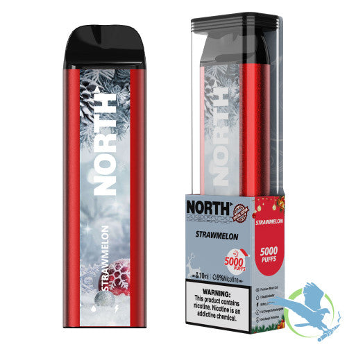 North 10ML 5000 Puffs 550mAh Prefilled Nicotine Salt Rechargeable Disposable Vape Device With Mesh Coil & E-liquid & Battery Indicator - Display of 10