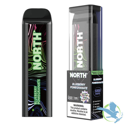North 10ML 5000 Puffs 550mAh Prefilled Nicotine Salt Rechargeable Disposable Vape Device With Mesh Coil & E-liquid & Battery Indicator - Display of 10