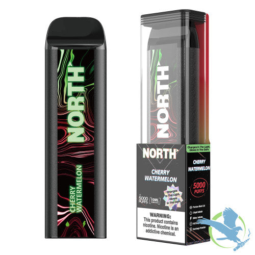 North 10ML 5000 Puffs 550mAh Prefilled Nicotine Salt Rechargeable Disposable Vape Device With Mesh Coil & E-liquid & Battery Indicator - Display of 10