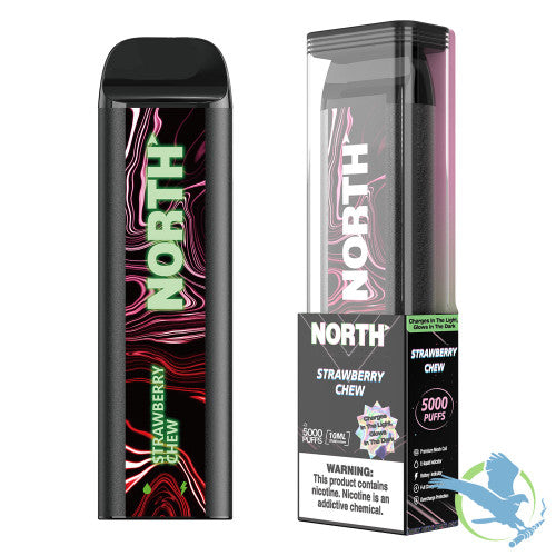North 10ML 5000 Puffs 550mAh Prefilled Nicotine Salt Rechargeable Disposable Vape Device With Mesh Coil & E-liquid & Battery Indicator - Display of 10