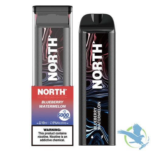 North 10ML 5000 Puffs 550mAh Prefilled Nicotine Salt Rechargeable Disposable Vape Device With Mesh Coil & E-liquid & Battery Indicator - Display of 10