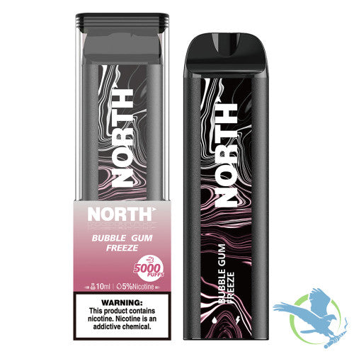 North 10ML 5000 Puffs 550mAh Prefilled Nicotine Salt Rechargeable Disposable Vape Device With Mesh Coil & E-liquid & Battery Indicator - Display of 10