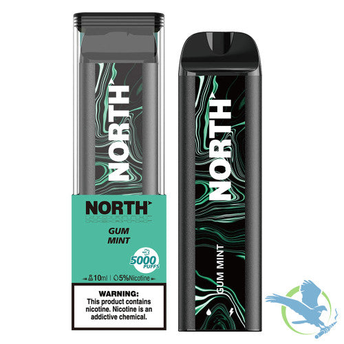 North 10ML 5000 Puffs 550mAh Prefilled Nicotine Salt Rechargeable Disposable Vape Device With Mesh Coil & E-liquid & Battery Indicator - Display of 10