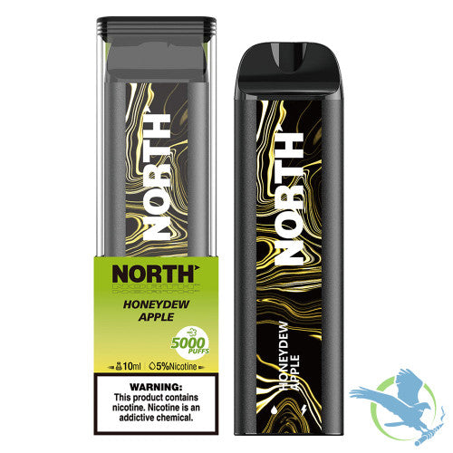 North 10ML 5000 Puffs 550mAh Prefilled Nicotine Salt Rechargeable Disposable Vape Device With Mesh Coil & E-liquid & Battery Indicator - Display of 10