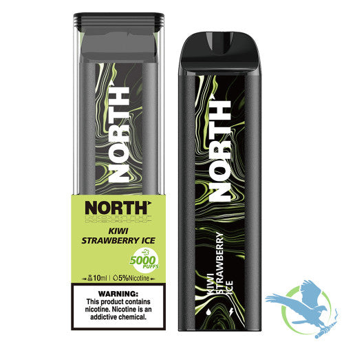 North 10ML 5000 Puffs 550mAh Prefilled Nicotine Salt Rechargeable Disposable Vape Device With Mesh Coil & E-liquid & Battery Indicator - Display of 10