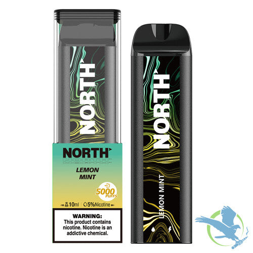 North 10ML 5000 Puffs 550mAh Prefilled Nicotine Salt Rechargeable Disposable Vape Device With Mesh Coil & E-liquid & Battery Indicator - Display of 10