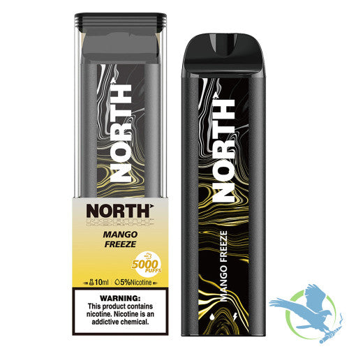 North 10ML 5000 Puffs 550mAh Prefilled Nicotine Salt Rechargeable Disposable Vape Device With Mesh Coil & E-liquid & Battery Indicator - Display of 10