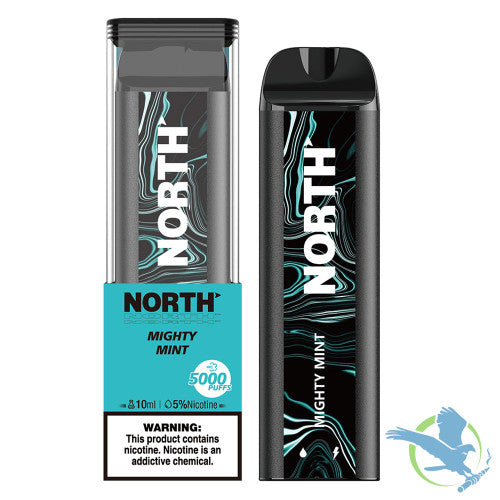 North 10ML 5000 Puffs 550mAh Prefilled Nicotine Salt Rechargeable Disposable Vape Device With Mesh Coil & E-liquid & Battery Indicator - Display of 10