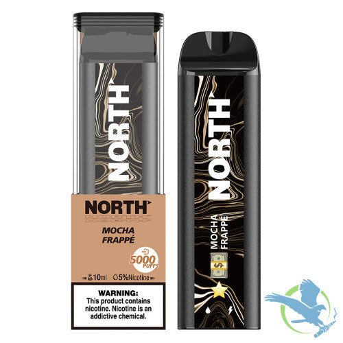 North 10ML 5000 Puffs 550mAh Prefilled Nicotine Salt Rechargeable Disposable Vape Device With Mesh Coil & E-liquid & Battery Indicator - Display of 10