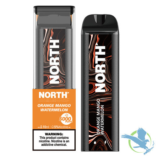 North 10ML 5000 Puffs 550mAh Prefilled Nicotine Salt Rechargeable Disposable Vape Device With Mesh Coil & E-liquid & Battery Indicator - Display of 10