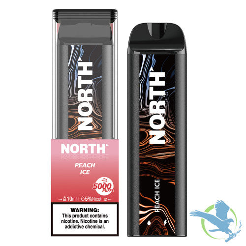 North 10ML 5000 Puffs 550mAh Prefilled Nicotine Salt Rechargeable Disposable Vape Device With Mesh Coil & E-liquid & Battery Indicator - Display of 10