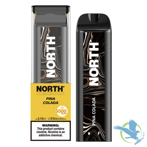 North 10ML 5000 Puffs 550mAh Prefilled Nicotine Salt Rechargeable Disposable Vape Device With Mesh Coil & E-liquid & Battery Indicator - Display of 10