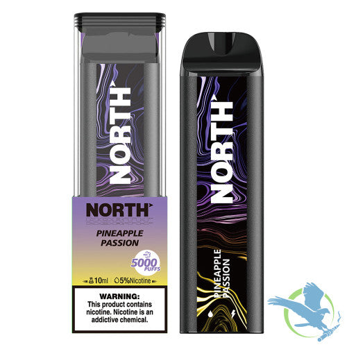 North 10ML 5000 Puffs 550mAh Prefilled Nicotine Salt Rechargeable Disposable Vape Device With Mesh Coil & E-liquid & Battery Indicator - Display of 10