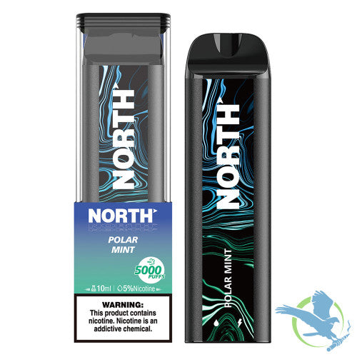 North 10ML 5000 Puffs 550mAh Prefilled Nicotine Salt Rechargeable Disposable Vape Device With Mesh Coil & E-liquid & Battery Indicator - Display of 10