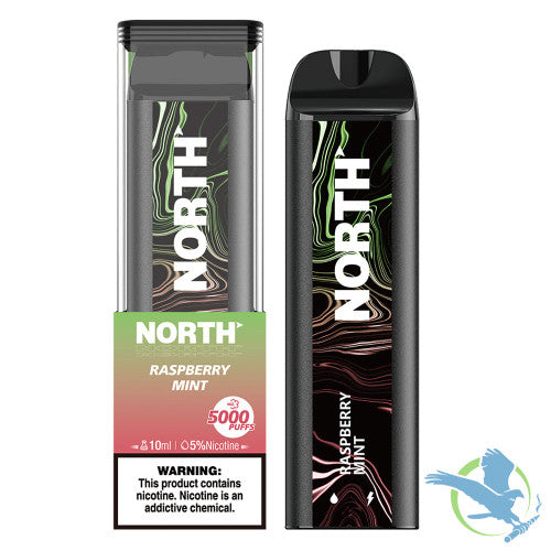 North 10ML 5000 Puffs 550mAh Prefilled Nicotine Salt Rechargeable Disposable Vape Device With Mesh Coil & E-liquid & Battery Indicator - Display of 10