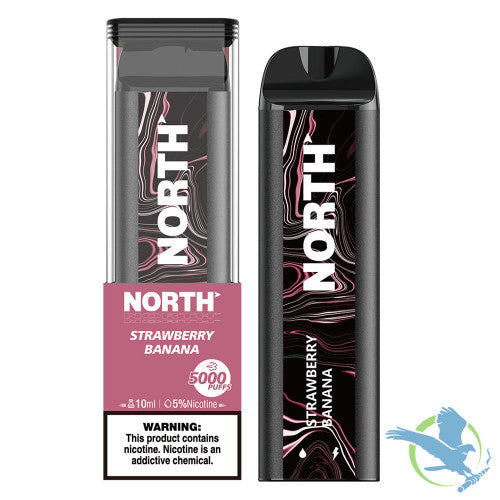 North 10ML 5000 Puffs 550mAh Prefilled Nicotine Salt Rechargeable Disposable Vape Device With Mesh Coil & E-liquid & Battery Indicator - Display of 10