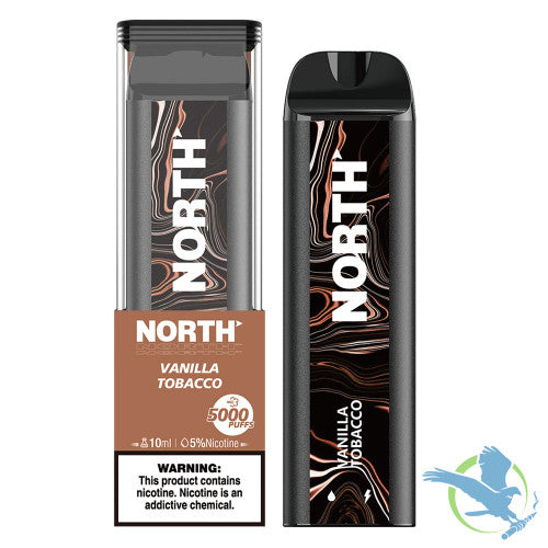 North 10ML 5000 Puffs 550mAh Prefilled Nicotine Salt Rechargeable Disposable Vape Device With Mesh Coil & E-liquid & Battery Indicator - Display of 10