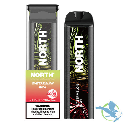 North 10ML 5000 Puffs 550mAh Prefilled Nicotine Salt Rechargeable Disposable Vape Device With Mesh Coil & E-liquid & Battery Indicator - Display of 10
