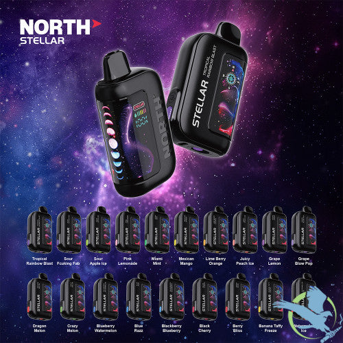 North Stellar Dark Moon Edition 40K Puffs 20ML Disposable Device With Fully Curved Screen & Four Screen Animations - Display of 5