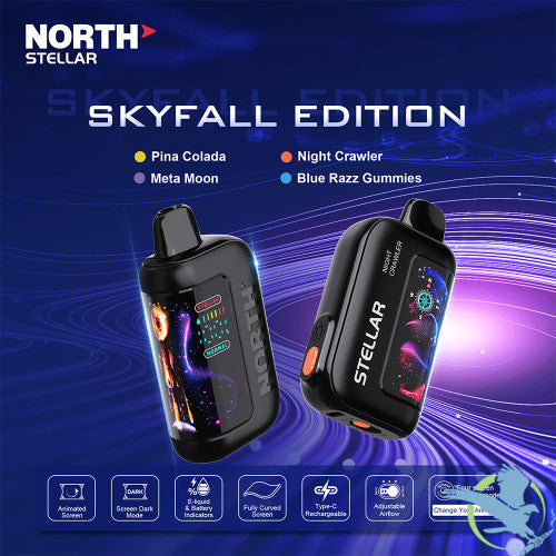 North Stellar Dark Moon Edition 40K Puffs 20ML Disposable Device With Fully Curved Screen & Four Screen Animations - Display of 5
