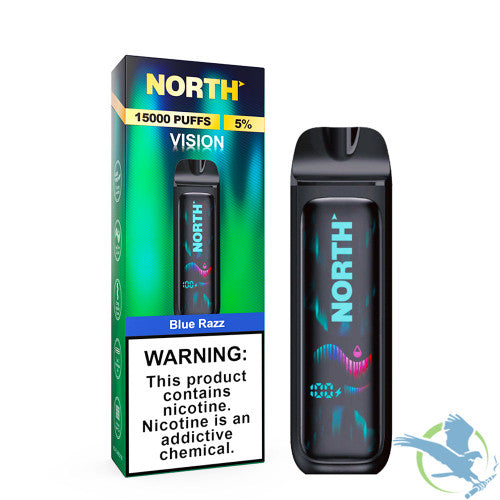 North Vision 15K Puffs 15ML Disposable Device With Visionary Mesh Coil & Energy Radiating Screen - Display of 5