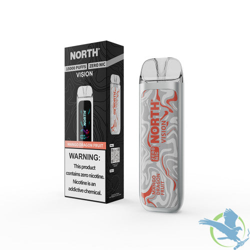 North Vision 15K Puffs 15ML Zero Nicotine Disposable Device With Visionary Mesh Coil & Energy Radiating Screen - Display of 5