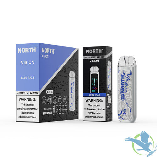 North Vision 15K Puffs 15ML Zero Nicotine Disposable Device With Visionary Mesh Coil & Energy Radiating Screen - Display of 5