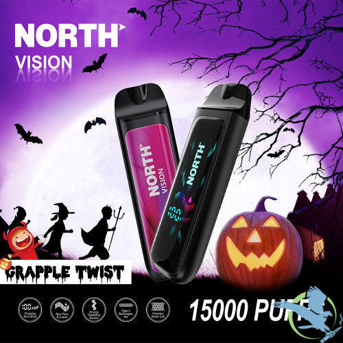 North Vision Halloween Edition 15K Puffs 15ML Disposable Device With Visionary Mesh Coil & Energy Radiating Screen - Display of 5