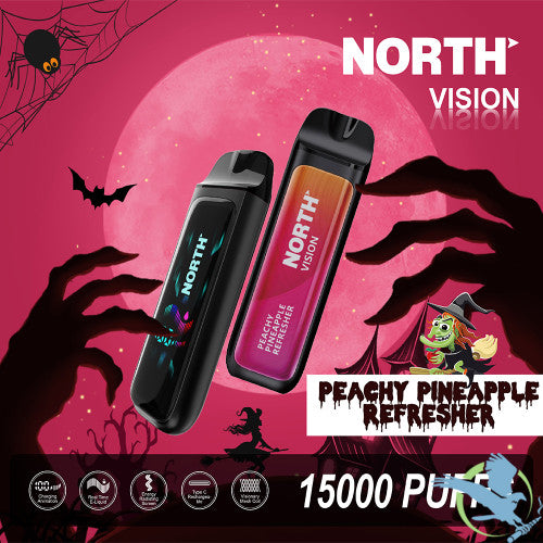 North Vision Halloween Edition 15K Puffs 15ML Disposable Device With Visionary Mesh Coil & Energy Radiating Screen - Display of 5