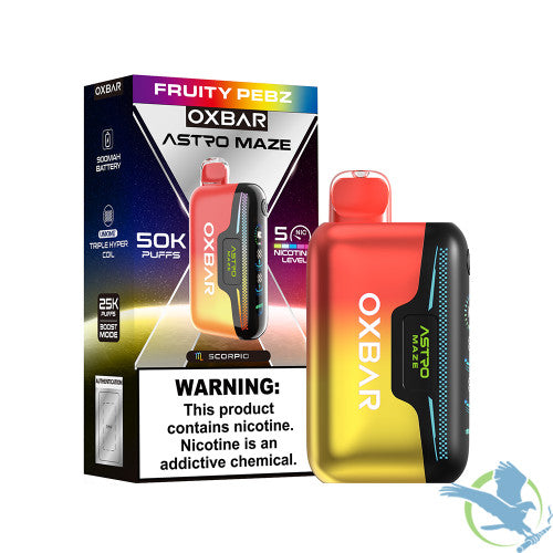 OXBAR Astro Maze 50K Puffs 14ML Disposable Device With RGB Light - Display of 5
