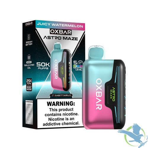 OXBAR Astro Maze 50K Puffs 14ML Disposable Device With RGB Light - Display of 5