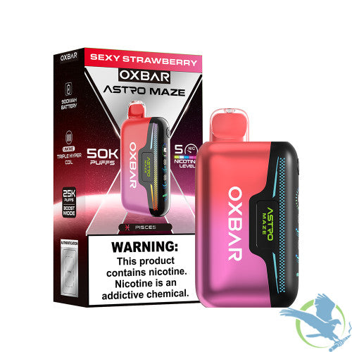 OXBAR Astro Maze 50K Puffs 14ML Disposable Device With RGB Light - Display of 5