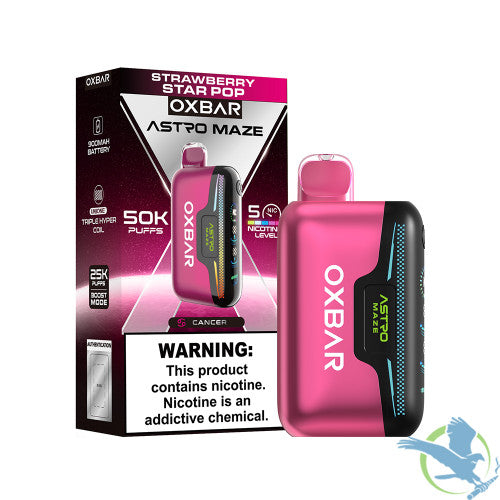 OXBAR Astro Maze 50K Puffs 14ML Disposable Device With RGB Light - Display of 5