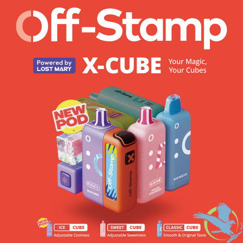 Off-Stamp Ice Cube 25K Puffs 18ML Disposable Pod Powered By LOST MARY - Display of 5