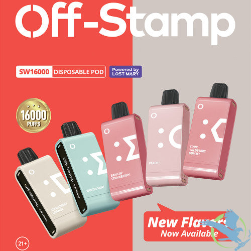 Off-Stamp SW16000 Powered By LOST MARY 17ML 16K Puffs Disposable Pod Device - Display of 5