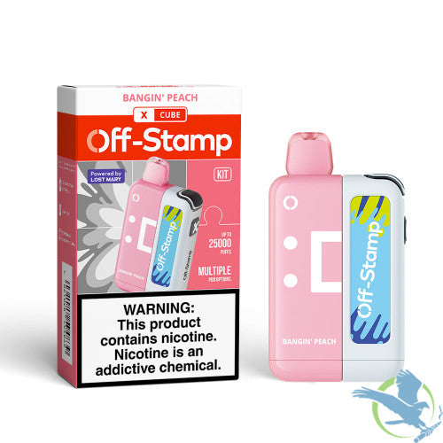 Off-Stamp X Cube Powered By LOST MARY 18ML 25K Puffs Smart Disposable Pod Kit With Interactive Animation & HD Smart Screen - Display of 5