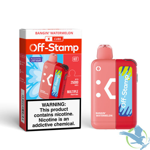 Off-Stamp X Cube Powered By LOST MARY 18ML 25K Puffs Smart Disposable Pod Kit With Interactive Animation & HD Smart Screen - Display of 5