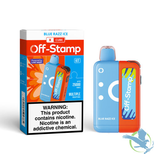 Off-Stamp X Cube Powered By LOST MARY 18ML 25K Puffs Smart Disposable Pod Kit With Interactive Animation & HD Smart Screen - Display of 5