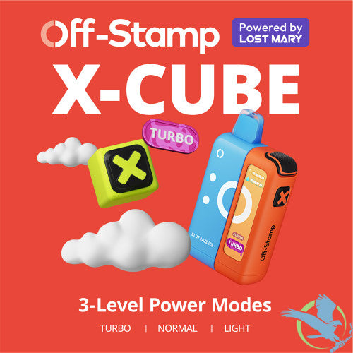 Off-Stamp X Cube Powered By LOST MARY 18ML 25K Puffs Smart Disposable Pod Kit With Interactive Animation & HD Smart Screen - Display of 5