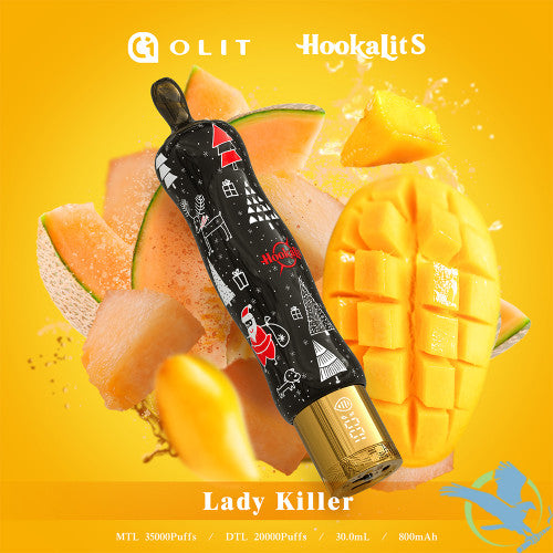 Olit HookaLit S 35K Puffs 30ML Disposable Device With Vaping Status Screen - Display of 10
