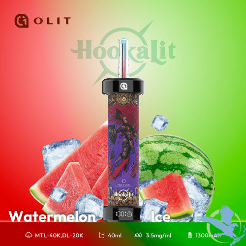 Olit HookaLit 40K Puffs 40ML Disposable Device With Dual Mode Airflow & Smart Screen - Display of 5