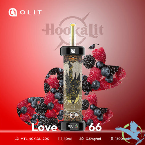 Olit HookaLit 40K Puffs 40ML Disposable Device With Dual Mode Airflow & Smart Screen - Display of 5