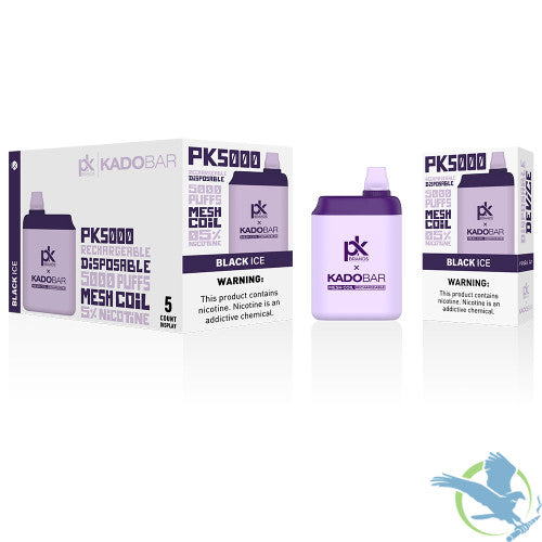 PK Brands x Kadobar PK5000 14ML 5000 Puffs 650mAh Prefilled Nicotine Salt Rechargeable Disposable Device With Mesh Coil - Display of 5