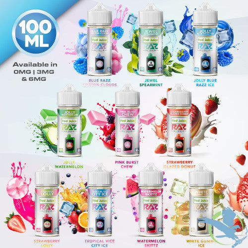 POD Juice x RAZ Series Nicotine E-Liquid 100ML