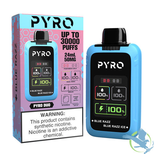 PYRO Duo 30K Puffs 24ML Disposable Device With Dual Tanks & HD Screen - Display of 5