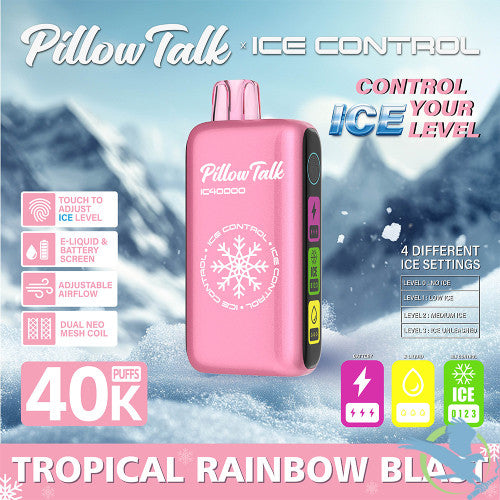 Pillow Talk Ice Control IC40000 Puffs 20ML Disposable Device With Touch To Adjust Ice Level & LED Screen - Display of 5