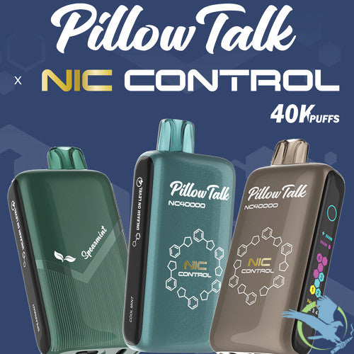 Pillow Talk Nic Control NC40000 Puffs 20ML Disposable Device With Touch To Adjust Nic Level & LED Screen - Display of 5