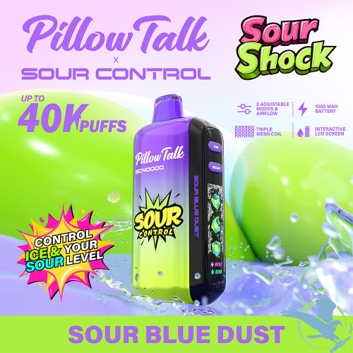 Pillow Talk Sour Control SC40000 Puffs 20ML Disposable Device With Ice & Sour Control - Display of 5