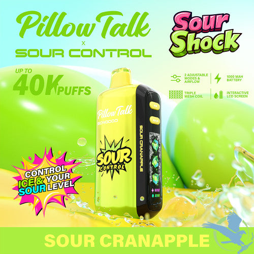 Pillow Talk Sour Control SC40000 Puffs 20ML Disposable Device With Ice & Sour Control - Display of 5