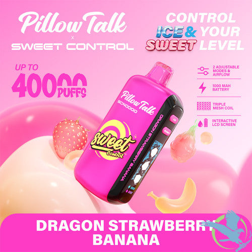 Pillow Talk Sweet Control SC40000 Puffs 20ML Disposable Device With Ice & Sweet Control - Display of 5